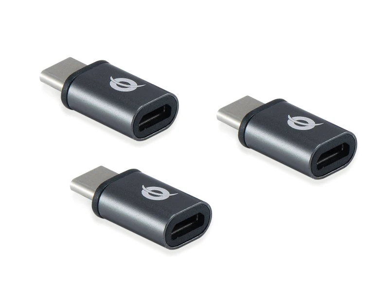 Image of Conceptronic DONN USB-C to Micro USB OTG Adapter 3 Pack