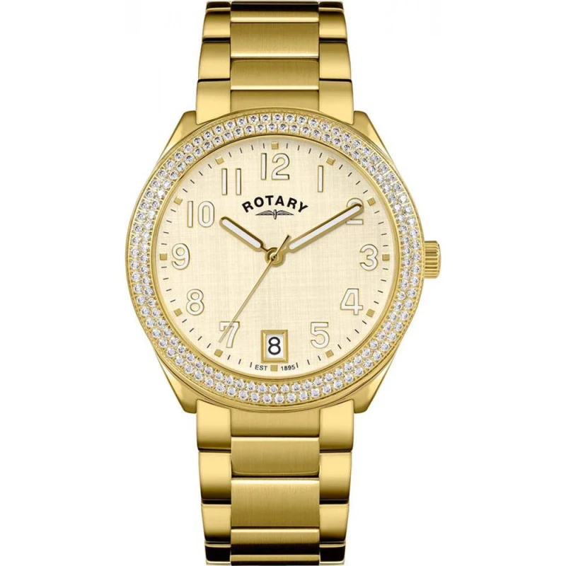 Image of Rotary Womens RLB10028-03 Brillance 35mm Quartz Watch in Gold Gold Female One Size