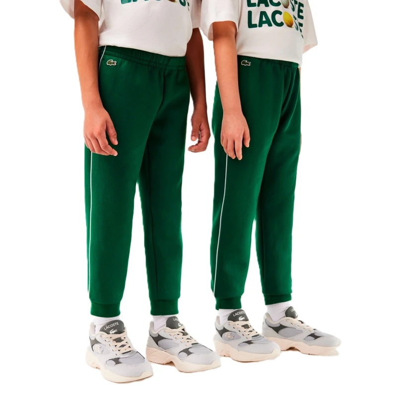 Image of LACOSTE Paris Piqu Joggers Juniors - Green Green 3 - 4 Years