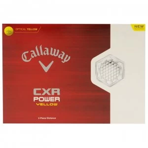 Image of Callaway CXR Power Golf Balls 12 Pack - Yellow
