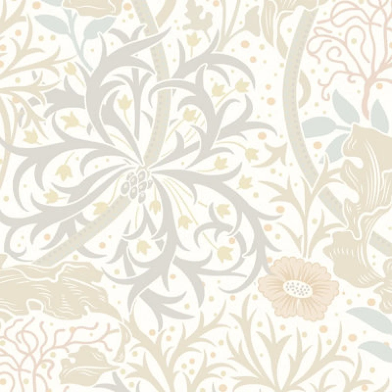 Image of Hoopla Walls Seaweed Garden Linen Smooth Matt Wallpaper