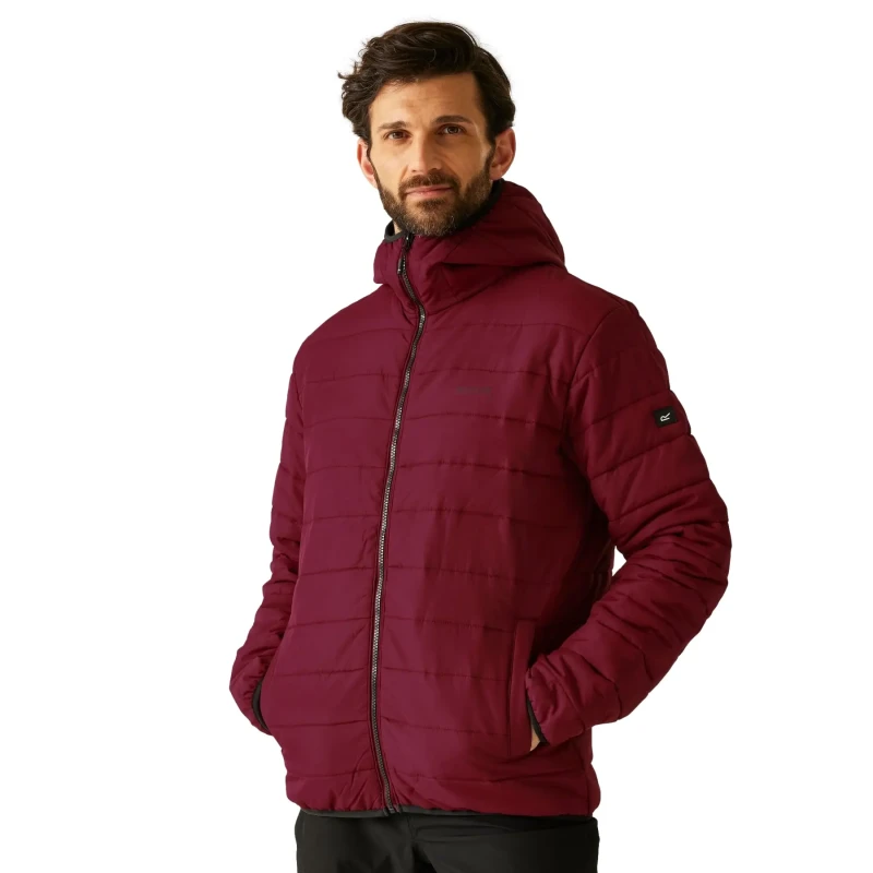 Image of Regatta Regatta Men 'Helfa' Insulated Padded Jacket in Maroon Size: Medium Maroon M Male 5063516133681