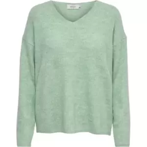 Image of Only V Neck Jumper Womens - Green