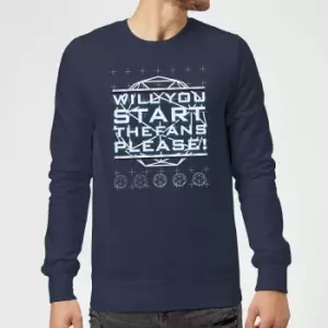 Image of Crystal Maze Will You Start The Fans Please! Sweatshirt - Navy - 3XL