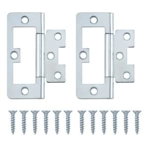Image of Zinc Effect Metal Flush Hinge Pack of 8