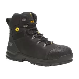 Image of Caterpillar Mens Accomplice Grain Leather Safety Boots (7 UK) (Black) - Black
