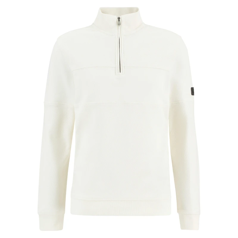 Image of Barbour International Mens Kaspian Half-Zip Sweatshirt Whsper Wht WH32 male M