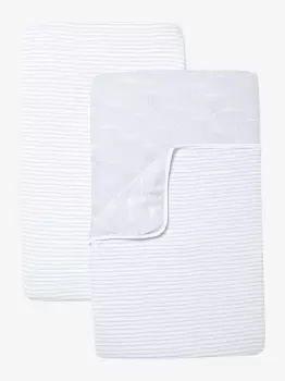 Image of Shnuggle Crib Bedding Set Grey Clouds