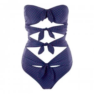 Image of Guess Guess Polka Dot Bow Swimsuit - PH96