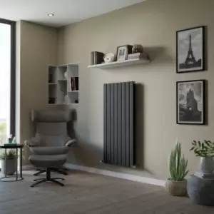 Image of Ximax Vertirad Duplex Universal Anthracite Horizontal Or Vertical Designer Radiator, (W)595mm X (H)1200mm