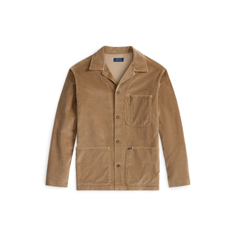 Image of Polo Ralph Lauren Mens Cord Pocket Overshirt Montana Khaki male M