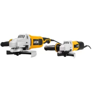 Image of Jcb Corded Electric Angle Grinder Twin Pack - 115mm, 230mm : 21-AGTPK