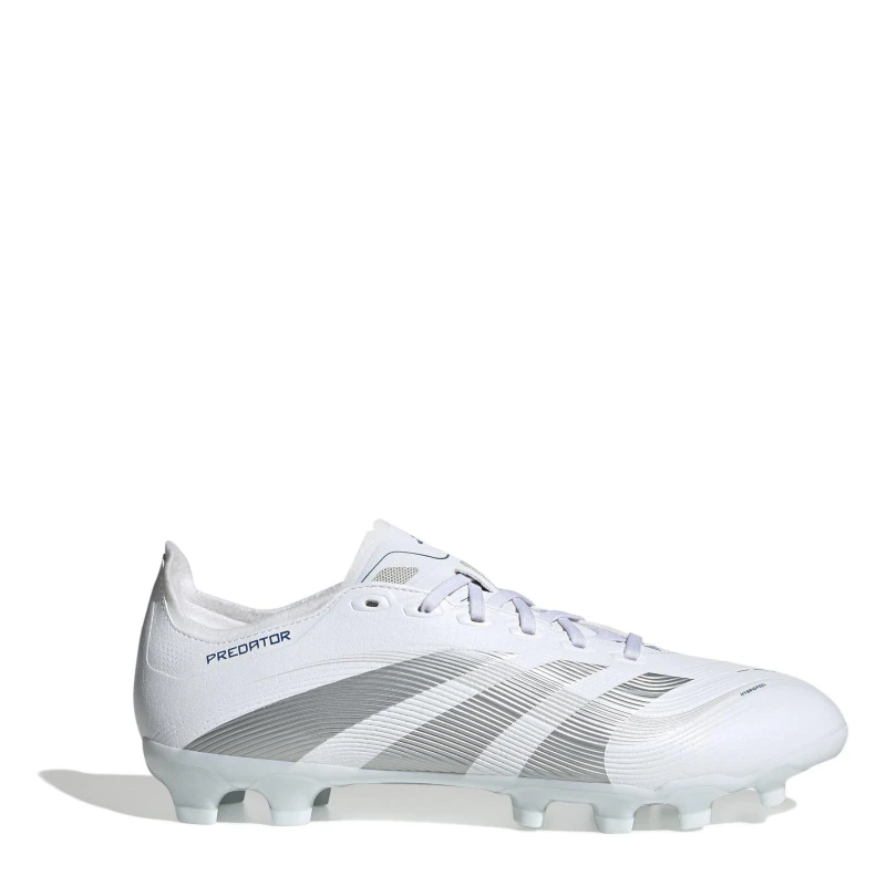Image of adidas Unisex Adults Predator League Firm Ground Football Boots White/Silvermet unisex 10 (44.7)