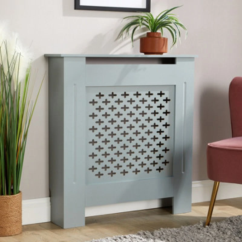 Image of Home Source Crofton Small Grey Radiator Cover Unit