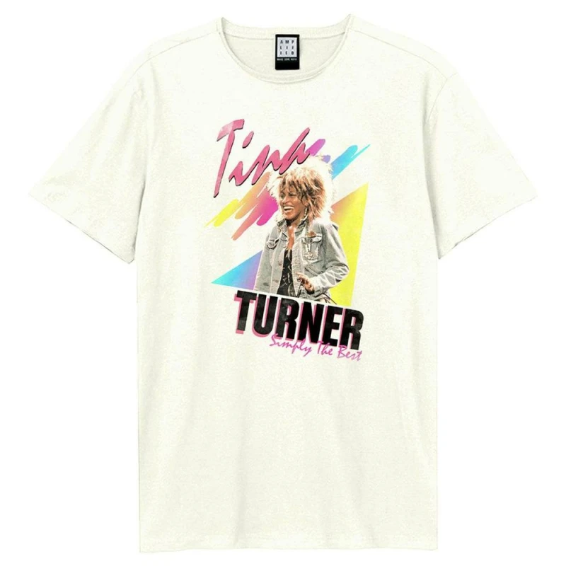 Image of Amplified Mens The Best 80's Tina Turner T-Shirt in Off-White Size: XS Off-White Male XS