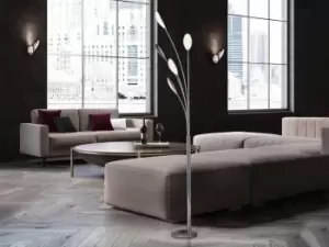 Image of Lucila Integrated LED 5 Light Floor Lamp Chrome