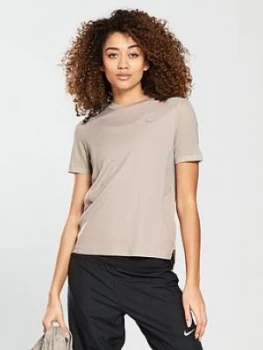 Image of Nike Running Miler Top Beige Size XS Women