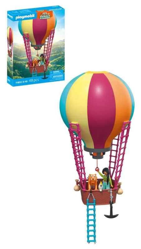 Image of PLAYMOBIL Animals & Friends Ballonreis Speelgoed vanaf 4 jaar Cadeau voor kinderen Bevordert creativiteit en fantasie Ballon als decoratie