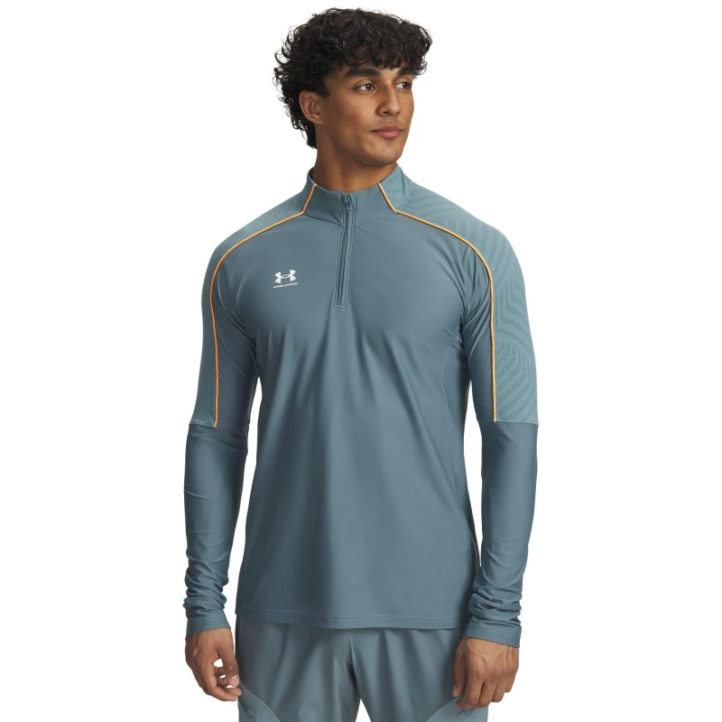 Image of Under Armour Mens Drill Top Grey/Orange male M