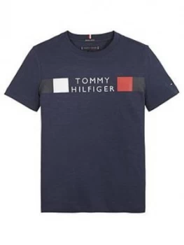Image of Tommy Hilfiger Boys Short Sleeve Global Stripe T-Shirt - Navy