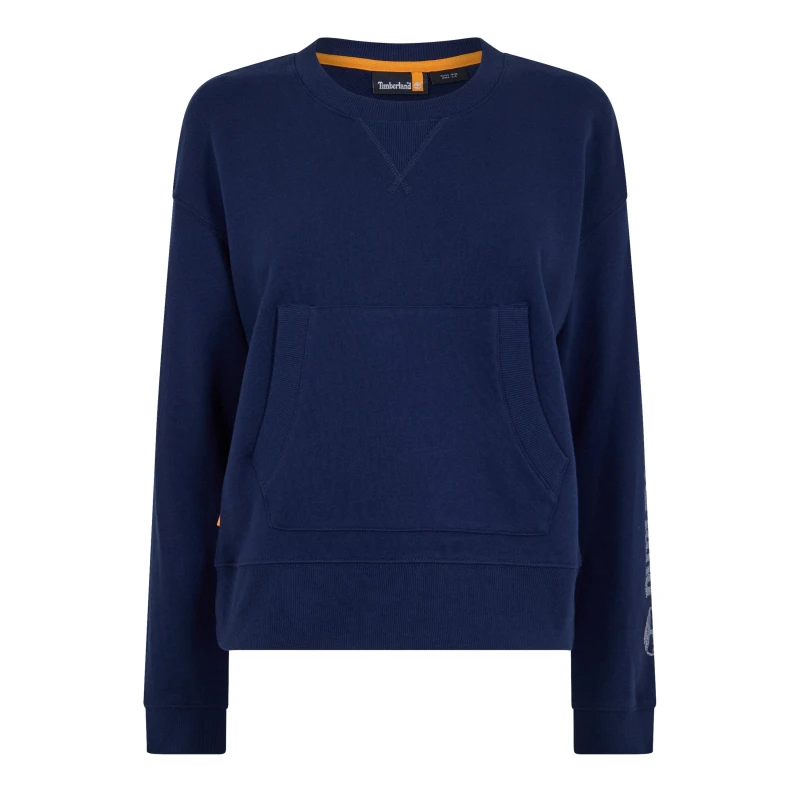 Image of Timberland Womens Crew Lin Iride Crew Sweatshirt Peacoat female 10 (S)