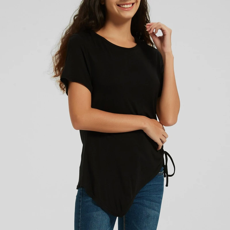 Image of Be You Ruched Side Top - Black 8