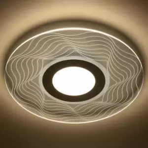 Image of Led Ceiling Light, Acrylic Circular Shade, Natural White (4000K), Non Dimmable