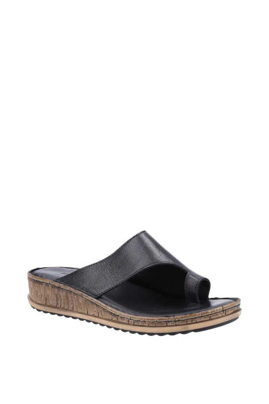 Image of Hush Puppies Womens 'Elissa Toepost' Sandals in Black Size: 7 Black Female 7