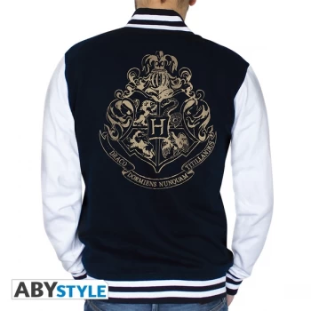 Image of Harry Potter - Hogwarts Mens Medium Hoodie - Navy/White