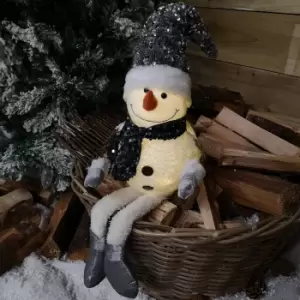 Image of 70cm Battery Operated Snowman Christmas Decoration with Warm White LEDs