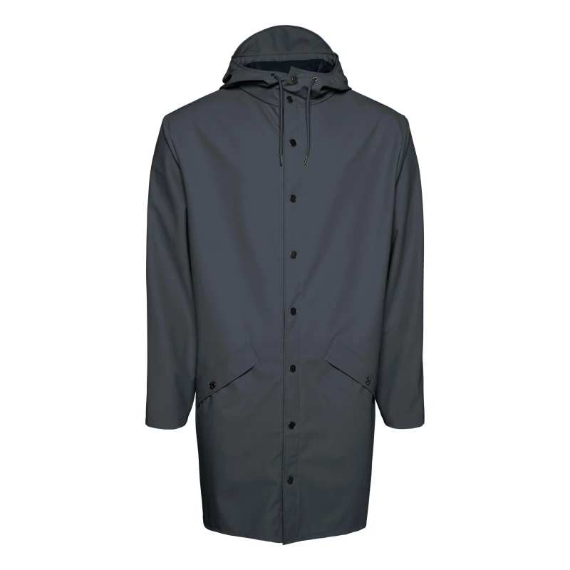Image of Rains Long Jacket - Grey Grey M