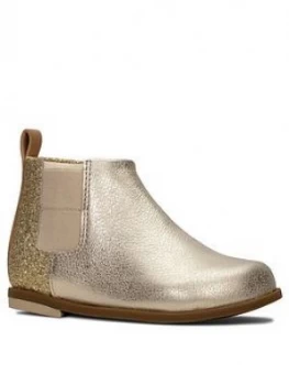 Image of Clarks Toddler Drew Fun Ankle Boots - Gold