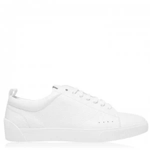 Image of Hugo Boss Zero Tenn Leather Trainers White Size 8 Men