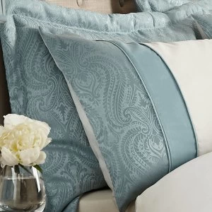 Image of Catherine Lansfield Opulent Jacquard Duck Egg Pillowsham Pair