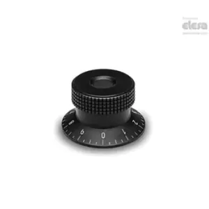 Image of ELESA Knurled control knob-MBR.30 B-6+FGSP-C6 Red