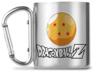 Image of Dragon Ball Mug with Carabiner Clip Cup silver coloured