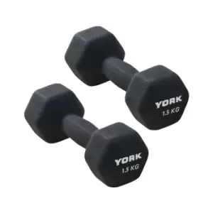 Image of York Neoprene Hex Dumbbells 2 x 1.5kg