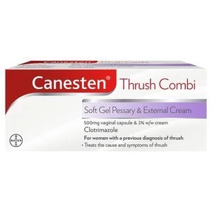 Image of Canesten Thrush Soft Gel Pessary and Cream Combi
