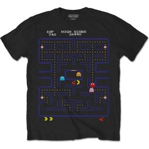 Image of Pac-Man - Game Screen Unisex Small T-Shirt - Black