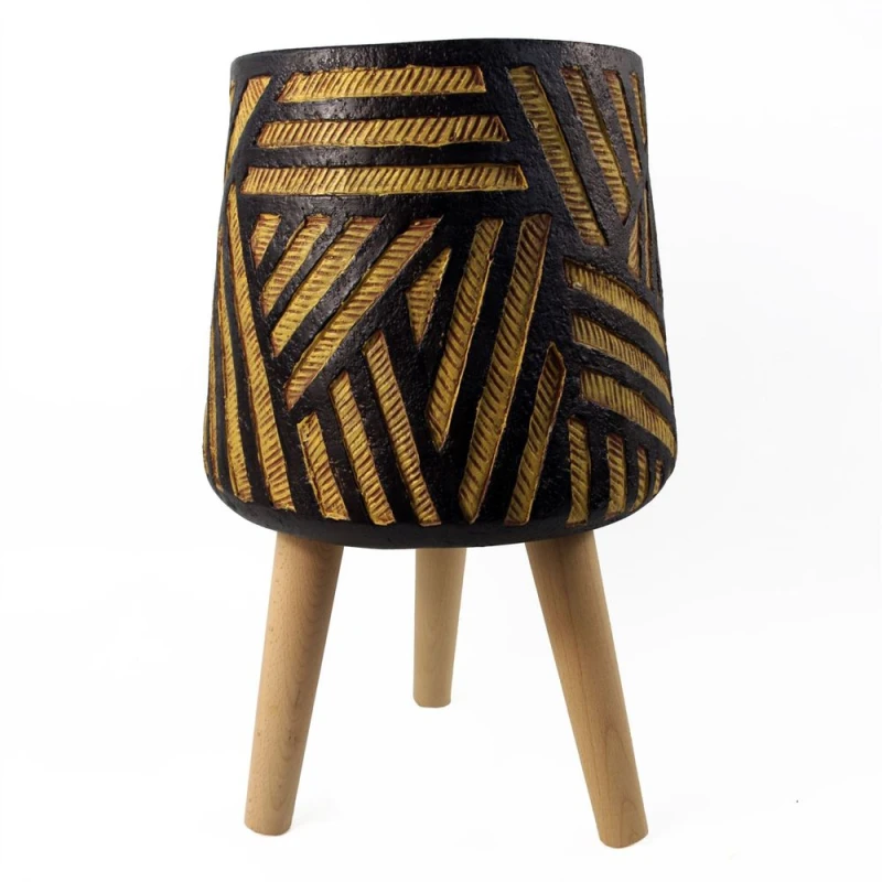 Image of Leaf 45cm x 28cm Bali Large Planter Dark Brown