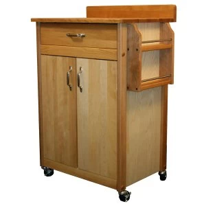 Image of Catskill by Eddingtons Backsplash Kitchen Trolley with Cabinet Wheels