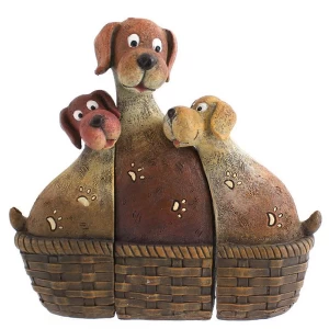 Image of Dog Family In Basket