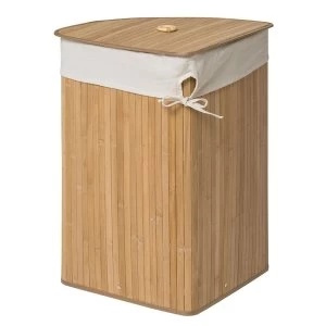 Image of Premier Housewares Kankyo Bamboo Corner Laundry Hamper - Natural