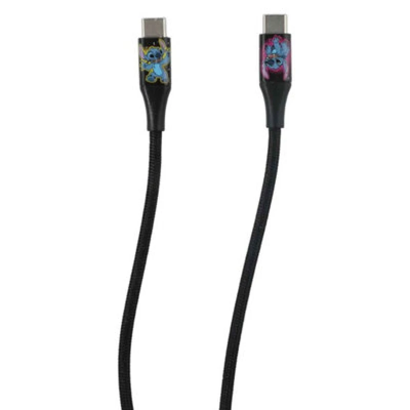 Image of Disney Stitch 6ft Type-C Braided Charging Cable Galactic in Blue Blue One Size Unisex 8101464678476