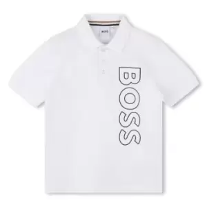 Image of Boss Logo Polo Shirt Boys - White