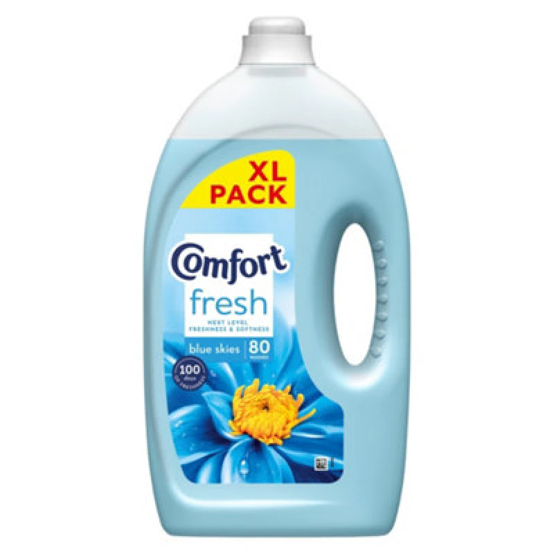 Image of Comfort Fresh Blue Skies Liquid Fabric Conditioner 80 Washes 2.4L X 4 Pack 64884538-4