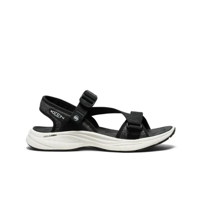 Image of Keen Leiki Open Toe Textile Womens Outdoor Sandals - Black Star White - Size:UK 7