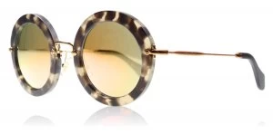 Image of Miu Miu MU13NS Sunglasses Matte Tortoise UBB2D2 49mm