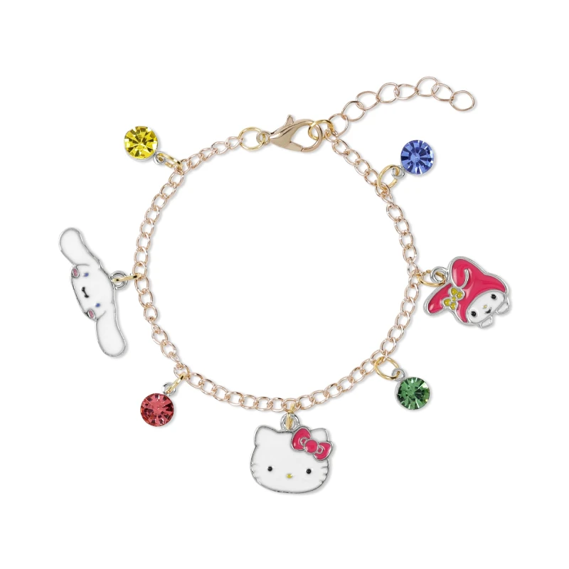 Image of KIDS EUROSwan Hello Kitty Madchen-Charm-Kette verstellbares Armband Einheitsgroße Metall Kein Edelstein