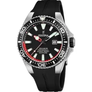 Image of Festina Gents Festina Diver Black Watch F20664/3 - Silver and Black